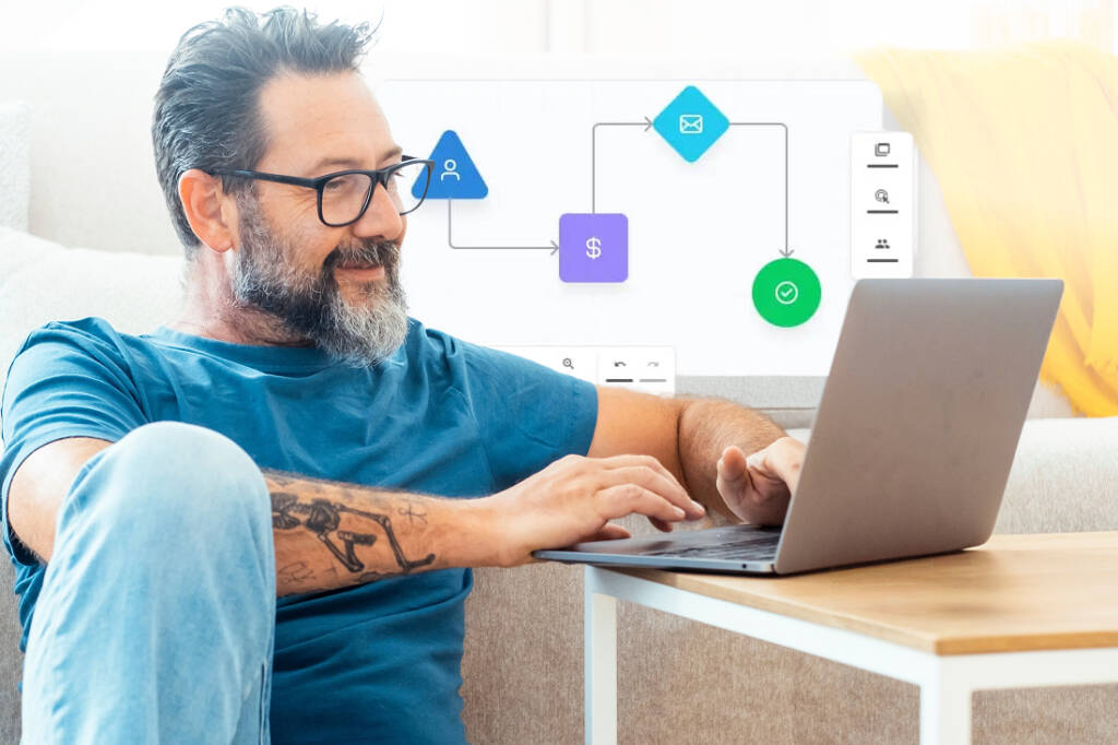 Experienced entrepreneur enjoying more freedom and balance through digital products and automation.